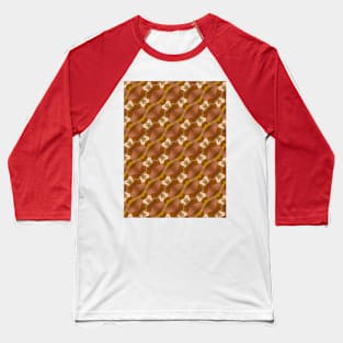 Floral pattern in coffee tones Baseball T-Shirt